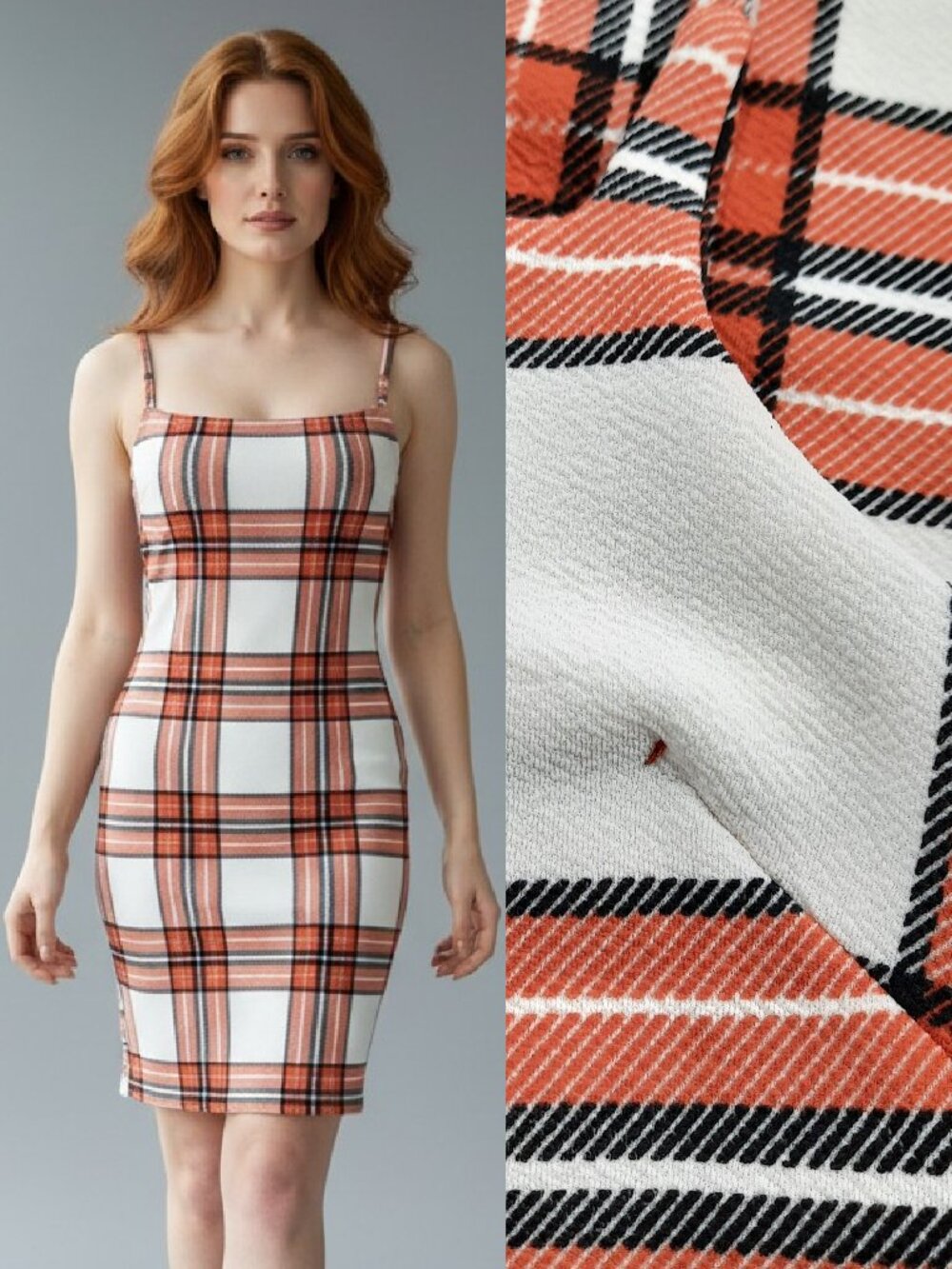 Plaid bodycon mini dress - Almost Famous brand